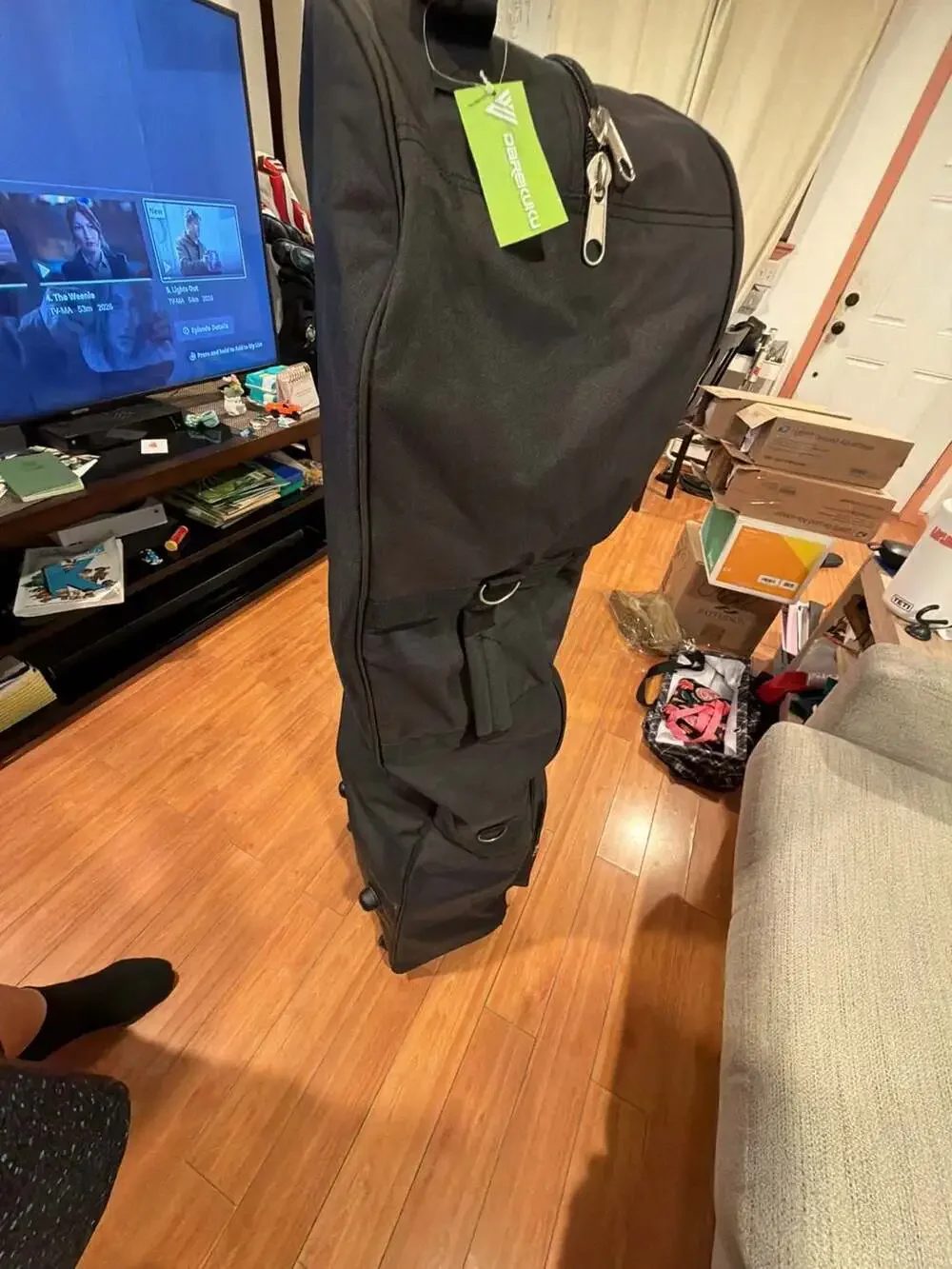 Dareikuku Black Golf Travel Bag With Wheels